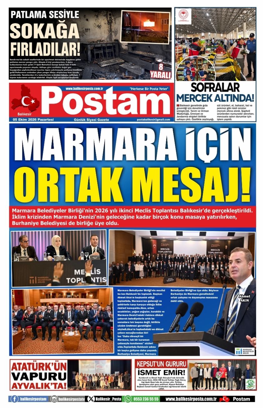 MARMARA İÇİN ORTAK MESAJ!