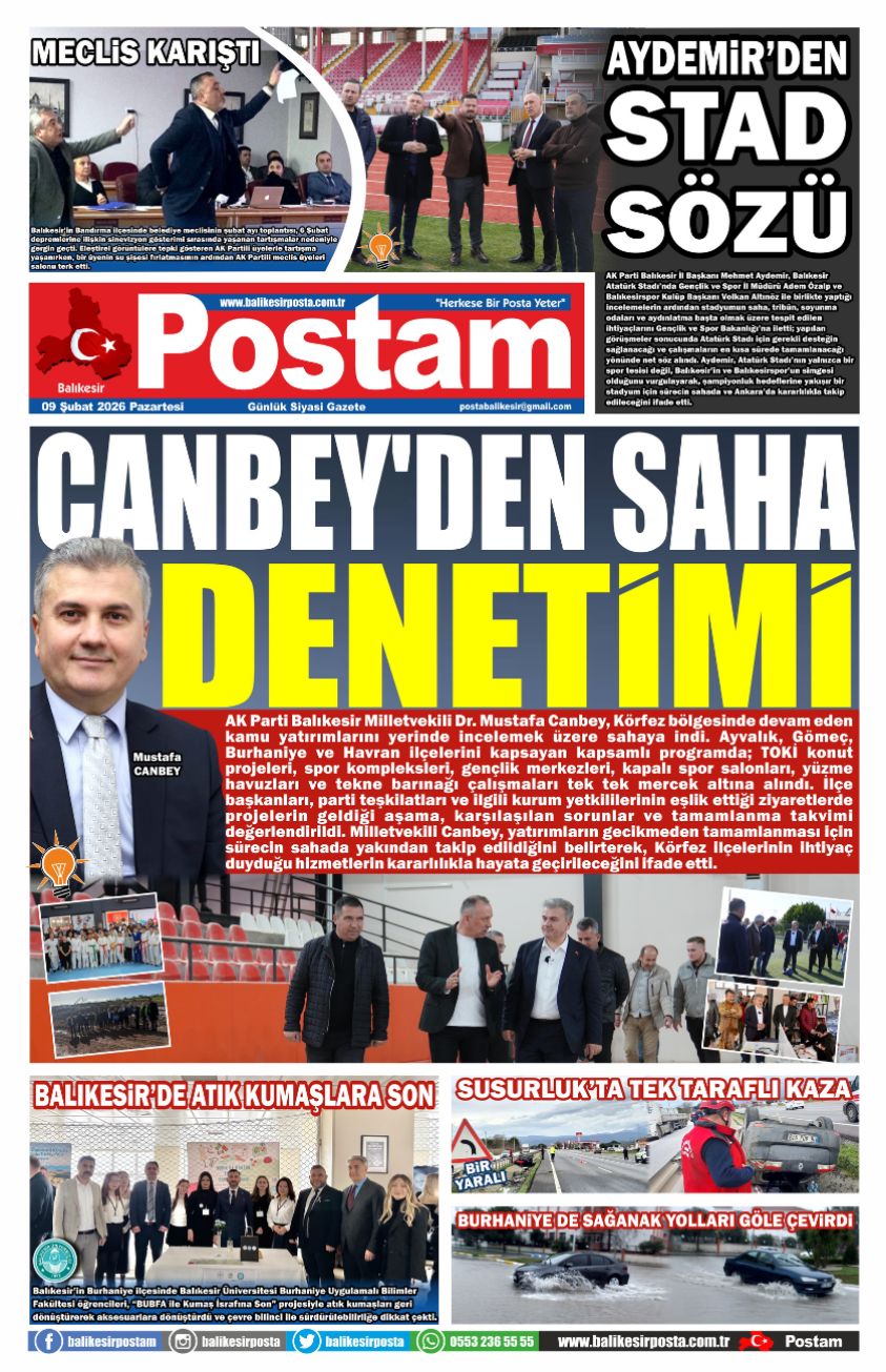 CANBEY’DEN SAHA DENETİMİ