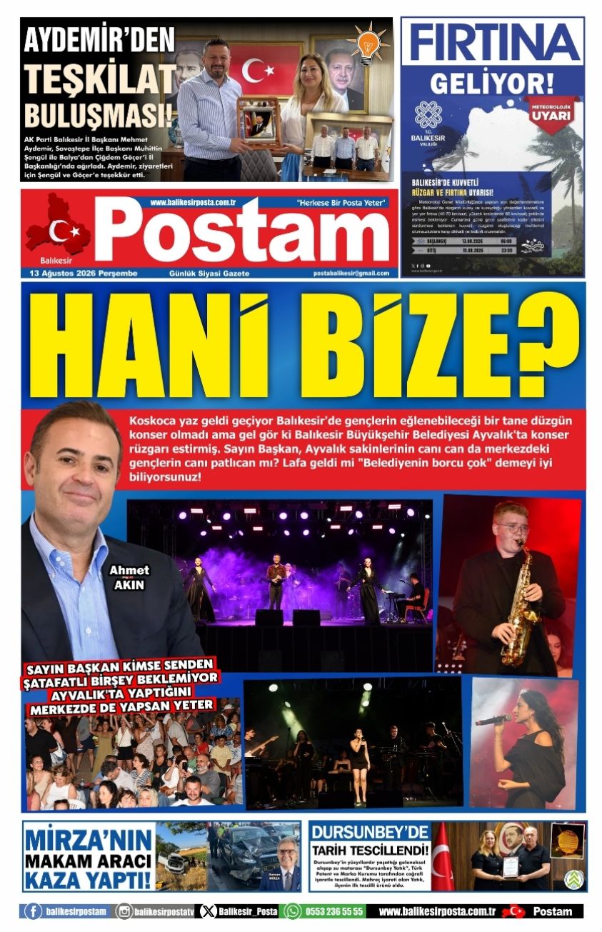 HANİ BİZE?
