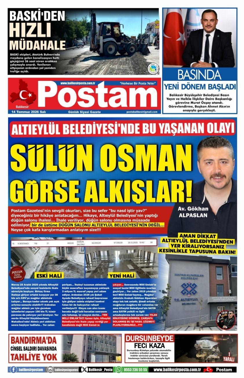 ALTIEYLÜL BELEDİYESİ’NDE BU YAŞANAN OLAYI SÜLÜN OSMAN GÖRSE ALKIŞLAR!
