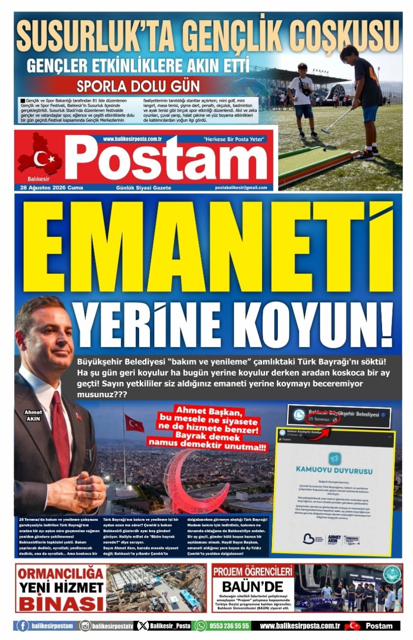 EMANETİ YERİNE KOYUN!