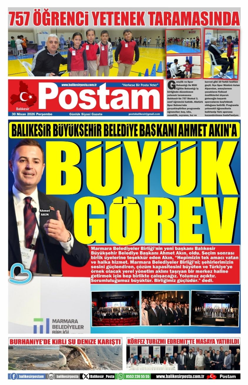 BALIKESİR BÜYÜKŞEHİR BELEDİYE BAŞKANI AHMET AKIN'A BÜYÜK GÖREV