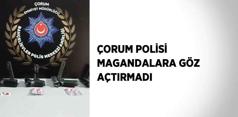 ÇORUM POLİSİ MAGANDALARA GÖZ AÇTIRMADI