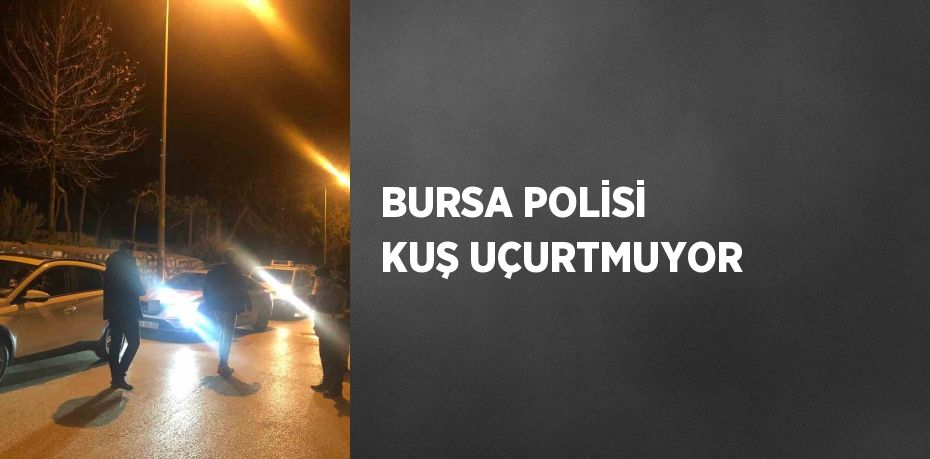 BURSA POLİSİ KUŞ UÇURTMUYOR