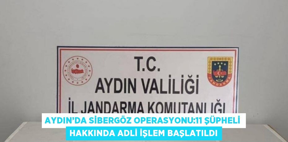 AYDIN’DA SİBERGÖZ OPERASYONU:11 ŞÜPHELİ HAKKINDA ADLİ İŞLEM BAŞLATILDI