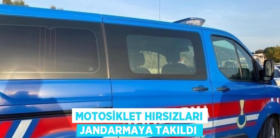 MOTOSİKLET HIRSIZLARI JANDARMAYA TAKILDI