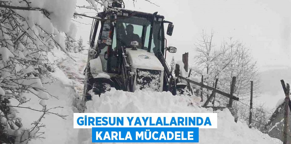 GİRESUN YAYLALARINDA KARLA MÜCADELE