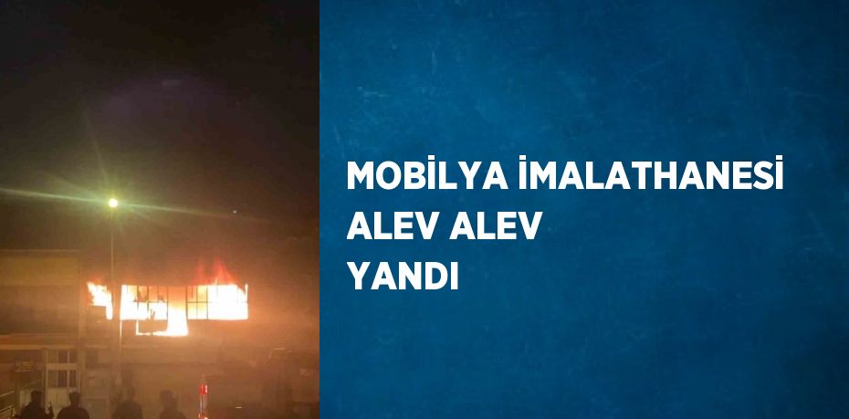 MOBİLYA İMALATHANESİ ALEV ALEV YANDI