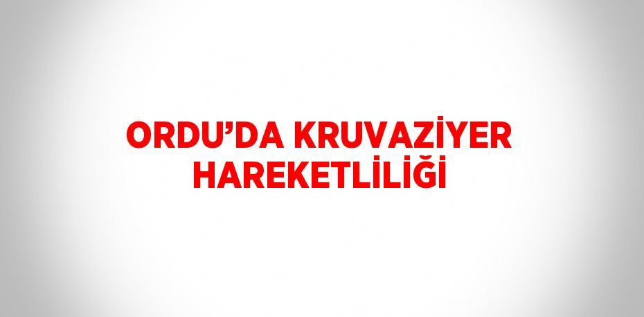 ORDU’DA KRUVAZİYER HAREKETLİLİĞİ