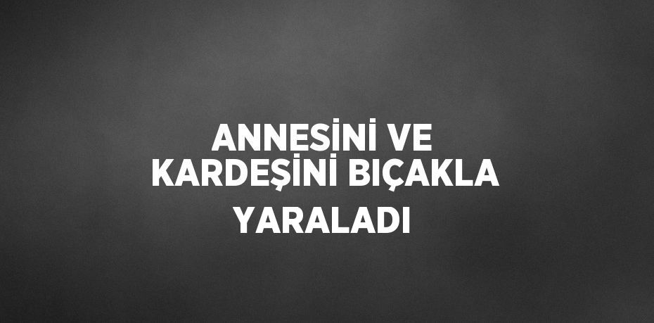 ANNESİNİ VE KARDEŞİNİ BIÇAKLA YARALADI