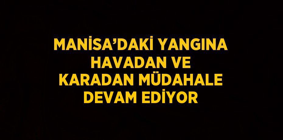 MANİSA’DAKİ YANGINA HAVADAN VE KARADAN MÜDAHALE DEVAM EDİYOR