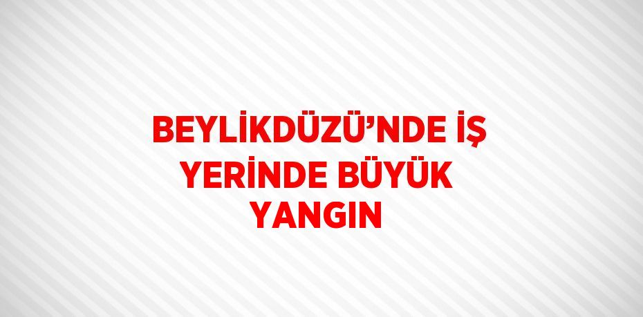 BEYLİKDÜZÜ’NDE İŞ YERİNDE BÜYÜK YANGIN