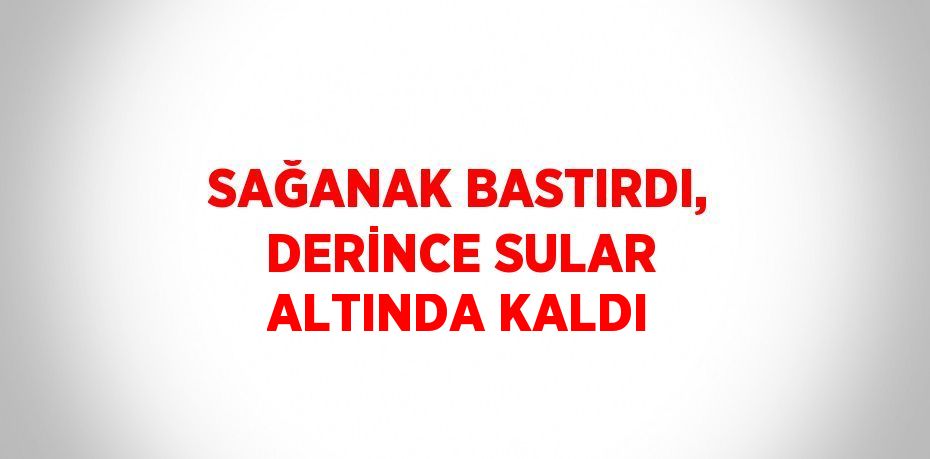 SAĞANAK BASTIRDI, DERİNCE SULAR ALTINDA KALDI