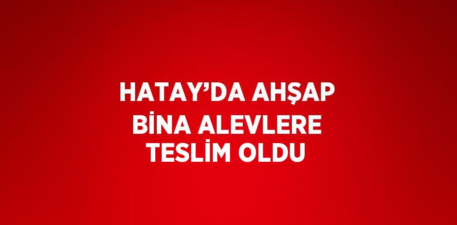 HATAY’DA AHŞAP BİNA ALEVLERE TESLİM OLDU