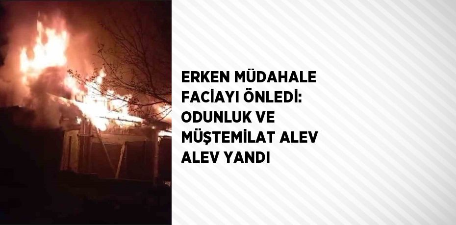 ERKEN MÜDAHALE FACİAYI ÖNLEDİ: ODUNLUK VE MÜŞTEMİLAT ALEV ALEV YANDI