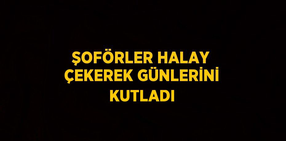 ŞOFÖRLER HALAY ÇEKEREK GÜNLERİNİ KUTLADI