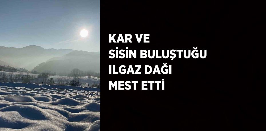 KAR VE SİSİN BULUŞTUĞU ILGAZ DAĞI MEST ETTİ