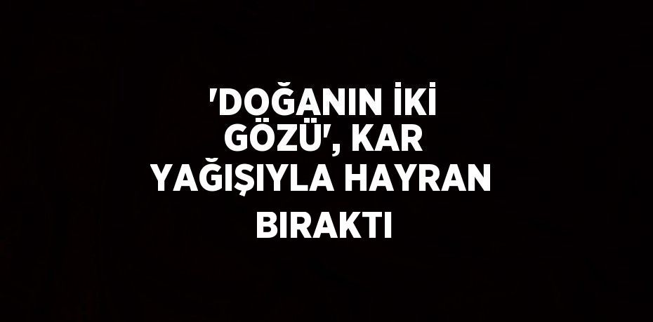 'DOĞANIN İKİ GÖZÜ', KAR YAĞIŞIYLA HAYRAN BIRAKTI