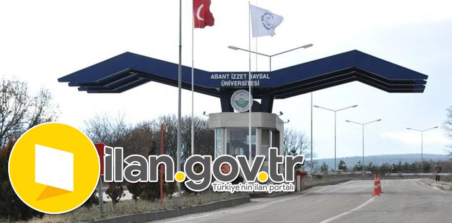 Bolu Abant İzzet Baysal Üniversitesi 4/B Sözleşmeli Personel Alıyor