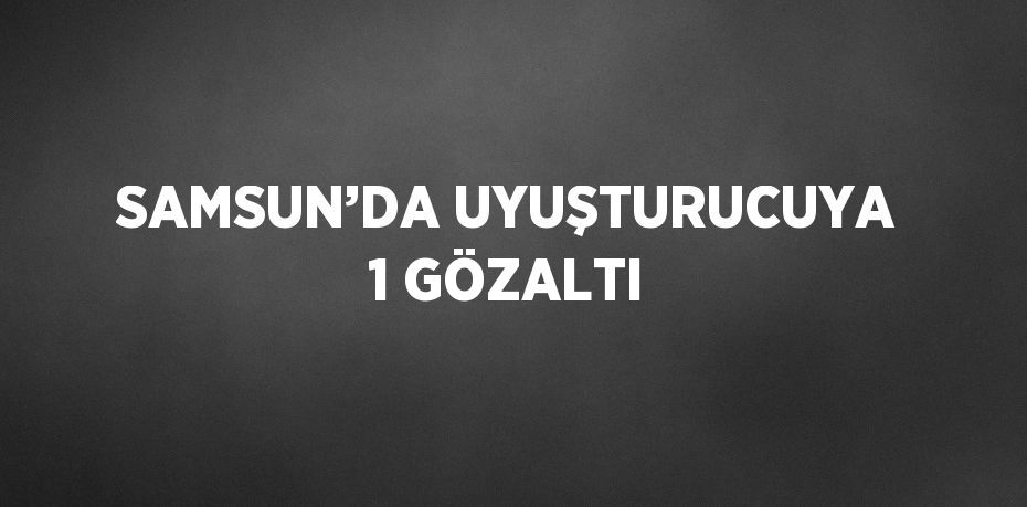 SAMSUN’DA UYUŞTURUCUYA 1 GÖZALTI