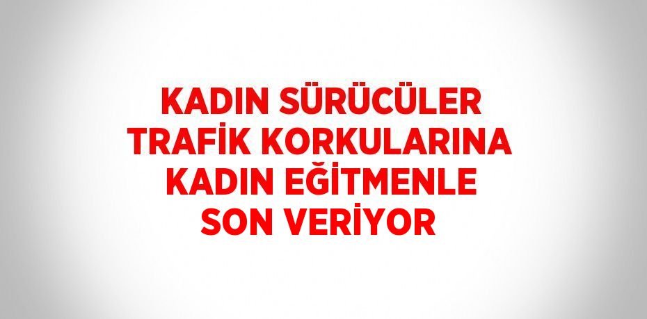 KADIN SÜRÜCÜLER TRAFİK KORKULARINA KADIN EĞİTMENLE SON VERİYOR