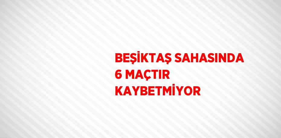 BEŞİKTAŞ SAHASINDA 6 MAÇTIR KAYBETMİYOR