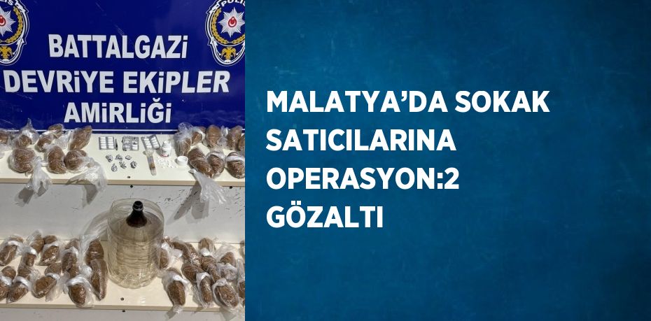 MALATYA’DA SOKAK SATICILARINA OPERASYON:2 GÖZALTI