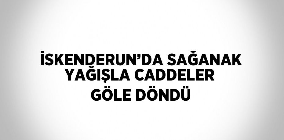 İSKENDERUN’DA SAĞANAK YAĞIŞLA CADDELER GÖLE DÖNDÜ