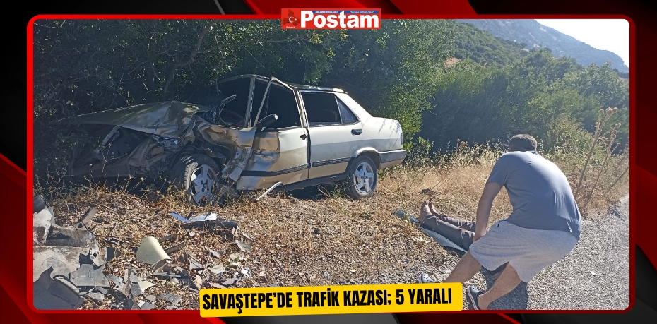 Savaştepe’de trafik kazası; 5 yaralı  