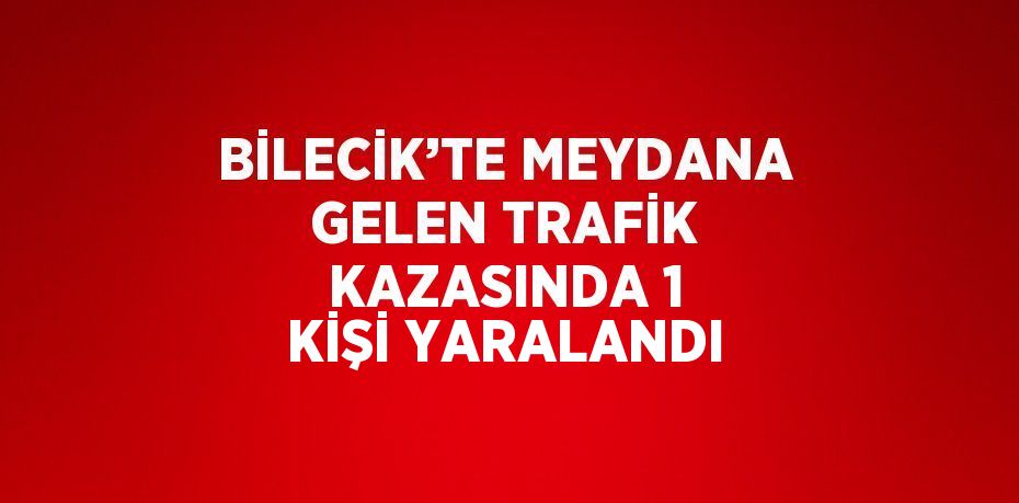 BİLECİK’TE MEYDANA GELEN TRAFİK KAZASINDA 1 KİŞİ YARALANDI