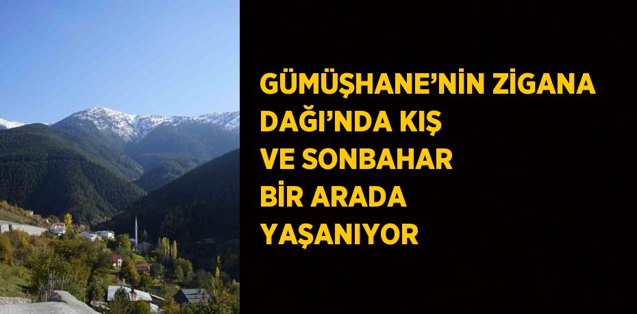 GÜMÜŞHANE’NİN ZİGANA DAĞI’NDA KIŞ VE SONBAHAR BİR ARADA YAŞANIYOR