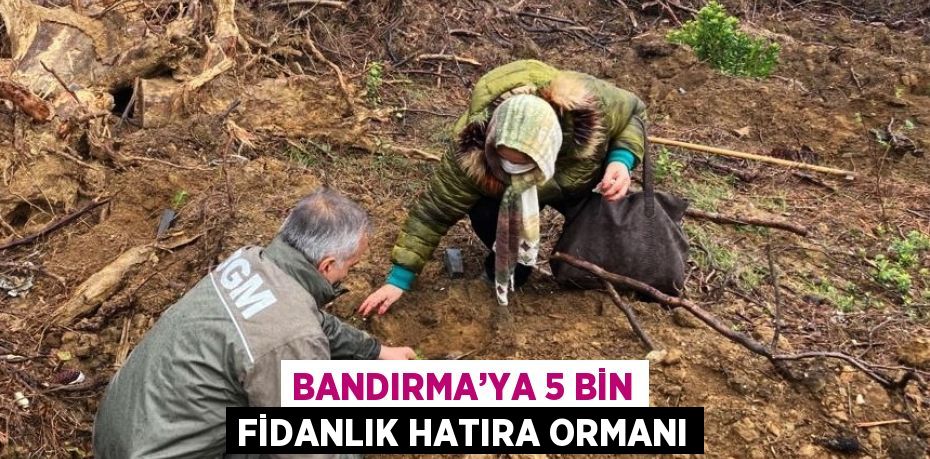 BANDIRMA’YA 5 BİN FİDANLIK HATIRA ORMANI