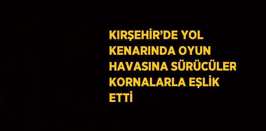 KIRŞEHİR’DE YOL KENARINDA OYUN HAVASINA SÜRÜCÜLER KORNALARLA EŞLİK ETTİ