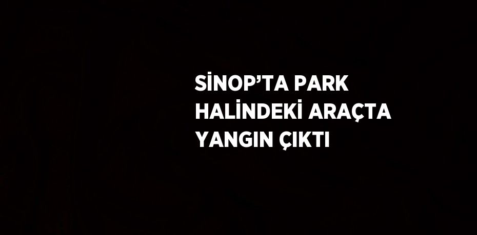 SİNOP’TA PARK HALİNDEKİ ARAÇTA YANGIN ÇIKTI