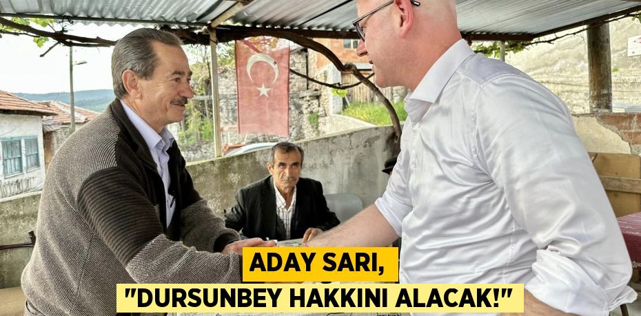 ADAY SARI, "DURSUNBEY HAKKINI ALACAK!"