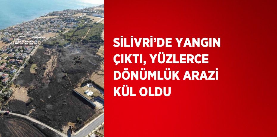 SİLİVRİ’DE YANGIN ÇIKTI, YÜZLERCE DÖNÜMLÜK ARAZİ KÜL OLDU