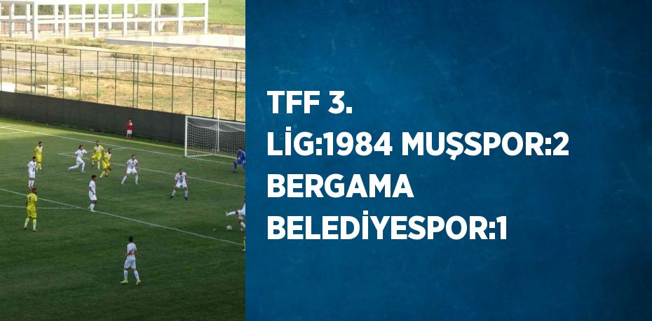 TFF 3. LİG:1984 MUŞSPOR:2 BERGAMA BELEDİYESPOR:1