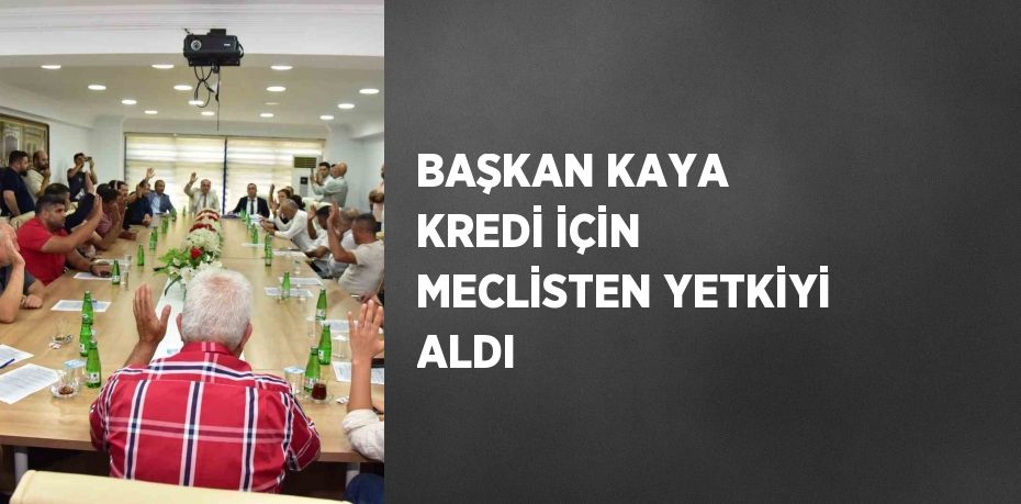 BAŞKAN KAYA KREDİ İÇİN MECLİSTEN YETKİYİ ALDI