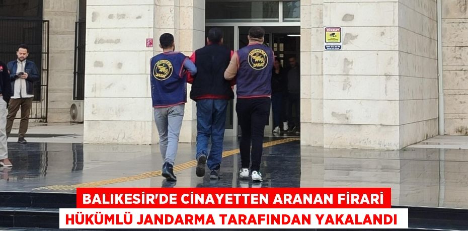 Balıkesir'de cinayetten aranan firari hükümlü jandarma tarafından yakalandı 