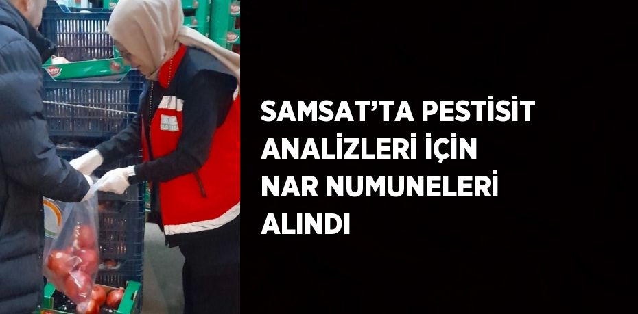 SAMSAT’TA PESTİSİT ANALİZLERİ İÇİN NAR NUMUNELERİ ALINDI