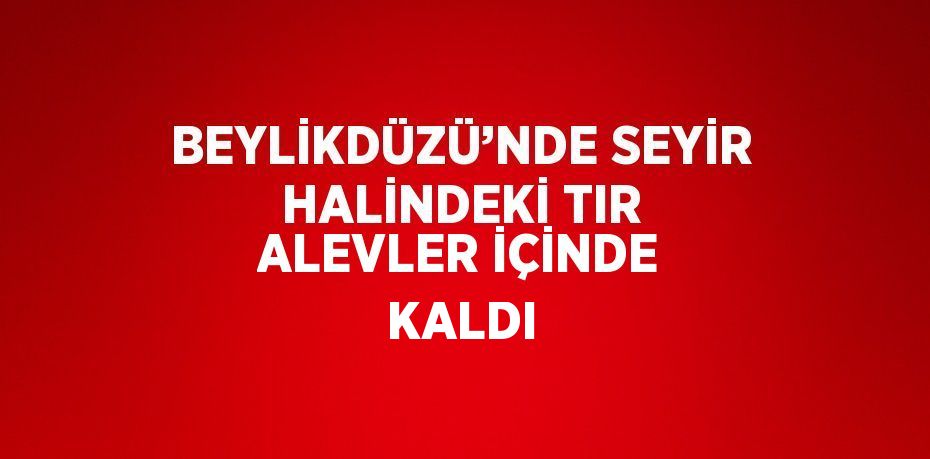 BEYLİKDÜZÜ’NDE SEYİR HALİNDEKİ TIR ALEVLER İÇİNDE KALDI