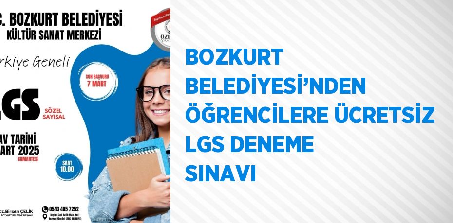 BOZKURT BELEDİYESİ’NDEN ÖĞRENCİLERE ÜCRETSİZ LGS DENEME SINAVI