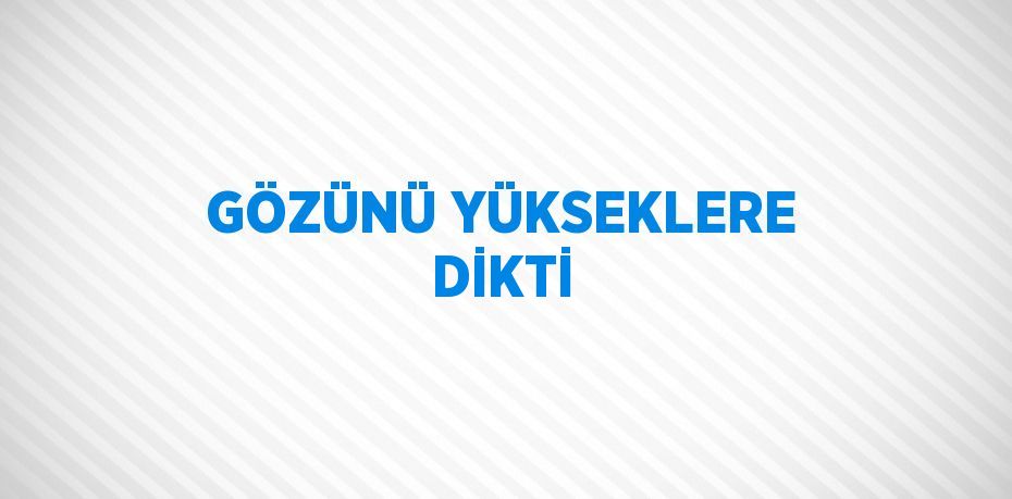 GÖZÜNÜ YÜKSEKLERE DİKTİ