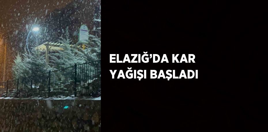 ELAZIĞ’DA KAR YAĞIŞI BAŞLADI