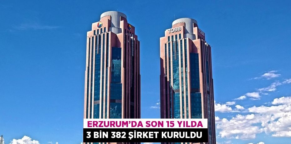 ERZURUM’DA SON 15 YILDA 3 BİN 382 ŞİRKET KURULDU