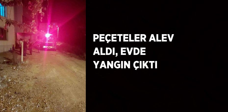 PEÇETELER ALEV ALDI, EVDE YANGIN ÇIKTI