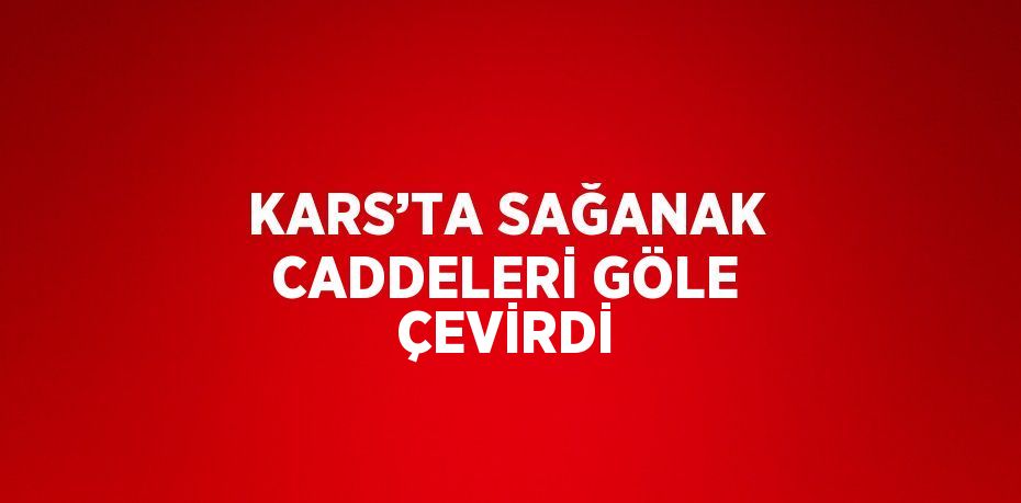 KARS’TA SAĞANAK CADDELERİ GÖLE ÇEVİRDİ