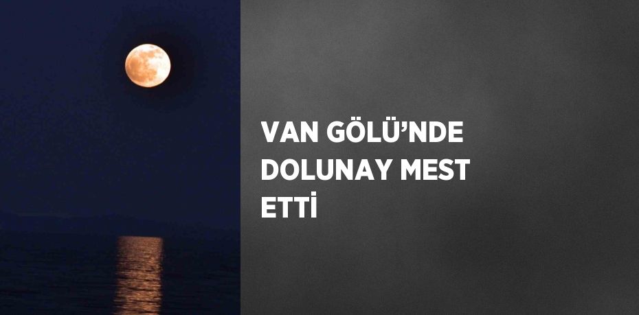 VAN GÖLÜ’NDE DOLUNAY MEST ETTİ