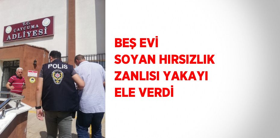 BEŞ EVİ SOYAN HIRSIZLIK ZANLISI YAKAYI ELE VERDİ