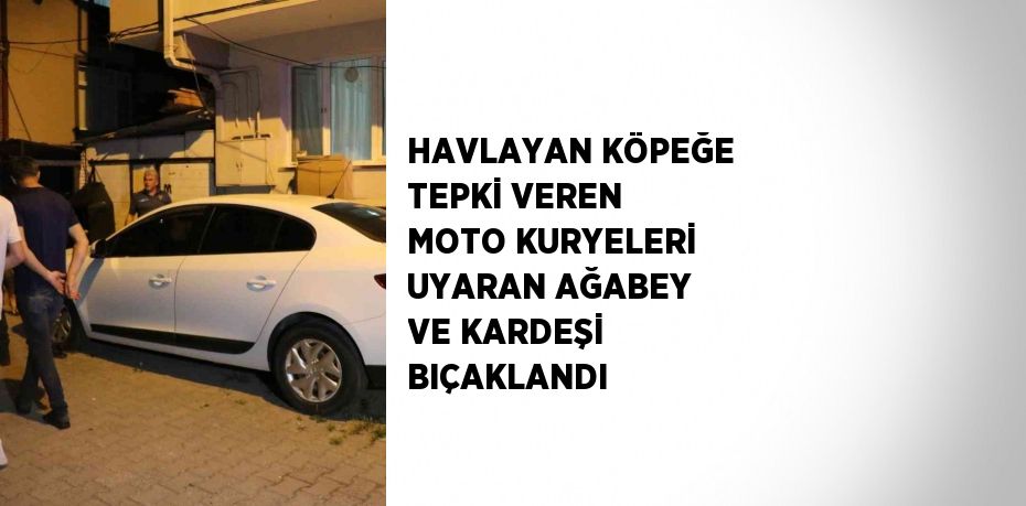 HAVLAYAN KÖPEĞE TEPKİ VEREN MOTO KURYELERİ UYARAN AĞABEY VE KARDEŞİ BIÇAKLANDI